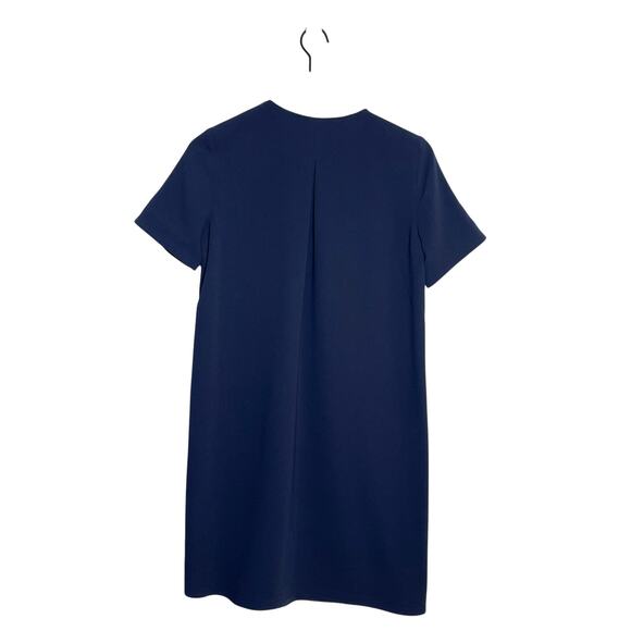 NEW Trina Turk Taliah Crepe Tunic Dress Women's Size 2 Indigo Blue Zipper Front - Picture 3 of 8